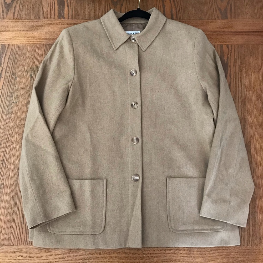 PENDLETON VIRGIN WOOL CAMEL JACKET/BLAZER